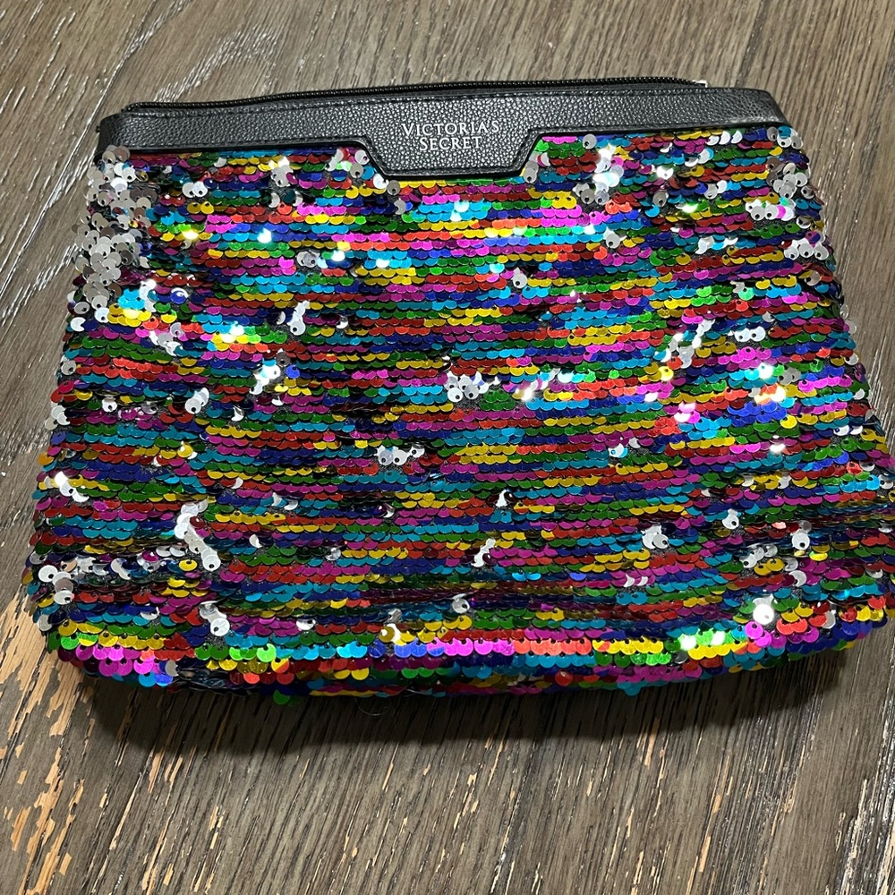 Victoria Secret sequin make up bag